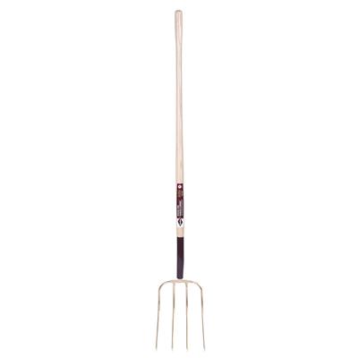 Garant G0413L 48 in. Wooden Handle 4-Tine Manure Pitchfork