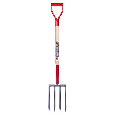 Garant G411D 36 in. Wooden D-Handle 4-Tine Spading Pitchfork