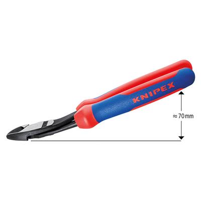 Knipex 74 22 250 SBA 10 in. High Leverage 12-Degree Angled Diagonal Side Cutting Pliers