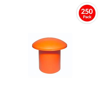 Con-Plas 10ECM1030 10-30mm High-Visibility Orange Mushroom Style Rebar End Cap (250-Pack)