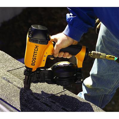 BOSTITCH RN46-1 3/4 in. to 1-3/4 in. 15-Degree Pneumatic Coil Roofing Nailer with Aluminum Housing