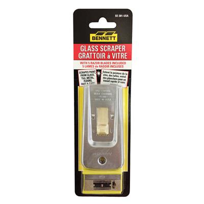 Bennett SE-301-USA Single Edge Push and Pull Metal/Glass Scraper (6-Pieces)