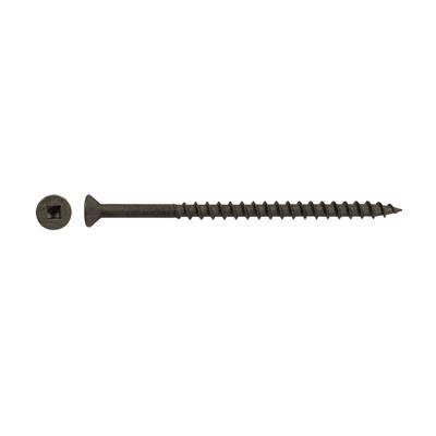 DuraDrive #10 x 3-1/2 in. Low Root Brown Zinc Coated Flat Head Square Drive Decking Screws (1,000-Pack)