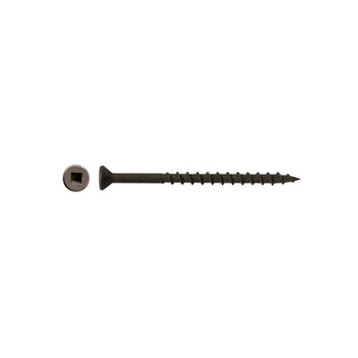 DuraDrive #8 x 2-1/2 in. Low Root Brown Zinc Coated Flat Head Square Drive Cedar Decking Screws (2,500-Box)