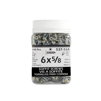 H Paulin #6 x 5/8 in. Almond Painted Pan Head Square Drive Soffit Screws (800-Jug)