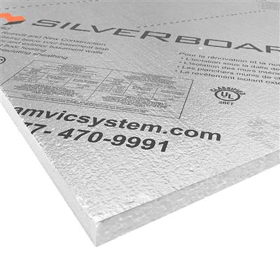Amvic SilveRboard SB35S1500S 1-1/2 in. x 4 ft. x 8 ft. Type-3 Under Slab Rigid Foam Board Insulation