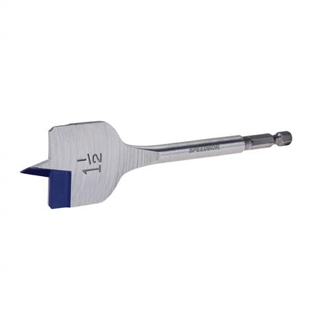 IRWIN 88824 Speedbor 1-1/2 in. x 6 in. Standard Length Blue Groove Point Spade Bit