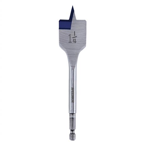 IRWIN 88820 Speedbor 1-1/4 in. x 6 in. Standard Length Blue Groove Point Spade Bit