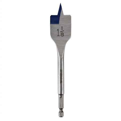 IRWIN 88818 Speedbor 1-1/8 in. x 6 in. Standard Length Blue Groove Point Spade Bit