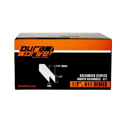 DuraDrive 1/2 in. x 7/16 in. Crown 20-Gauge A11 Series Galvanized Steel Coated Staples (5,000-Pack)