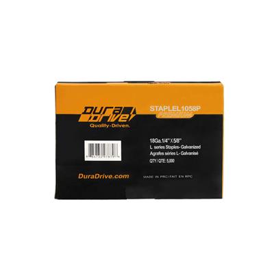 DuraDrive 5/8 in. x 1/4 in. Crown 18-Gauge L10 Series Yellow Varnish Galvanized Staples (5,000-Pack)