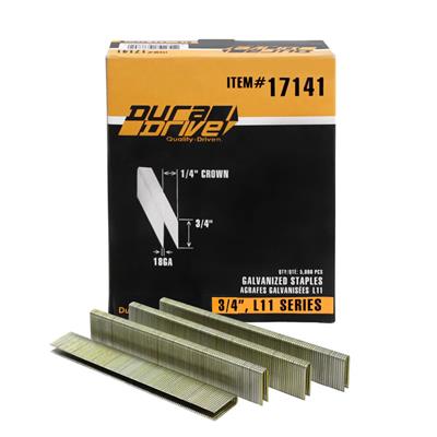 DuraDrive 3/4 in. x 1/4 in. Crown L11 Series Yellow Varnish Galvanized Staples (5,000-Pack)