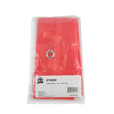 18 in. x 18 in. Orange Vinyl Mesh Traffic Safety Flag