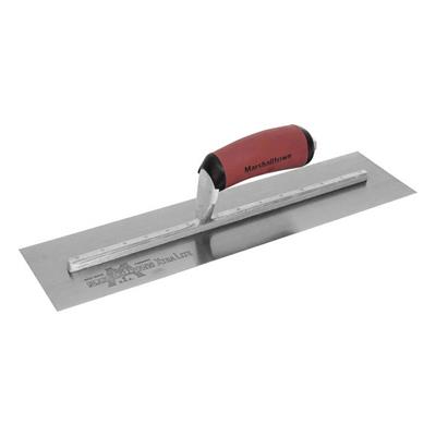 MARSHALLTOWN 13229 14 in. x 4 in. Curved Handle Carbon Steel Finishing Trowel