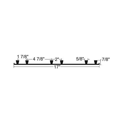 BoMetals BS-17532 17 in. x 5/32 in. x 25 ft. Style-777 Base Seal PVC Waterstop