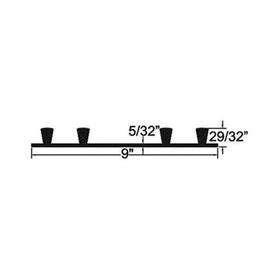 BoMetals BS-9532 9 in. x 5/32 in. x 50 ft. Style-771 Base Seal PVC Waterstop