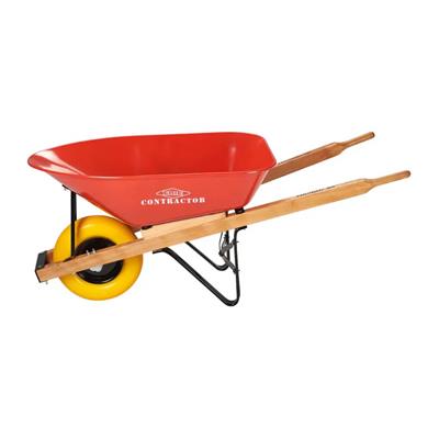 ERIE E-1038 6 cu. ft. Steel Tray Wheelbarrow with Flat-Free Tire