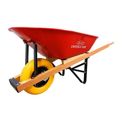 ERIE E-1038 6 cu. ft. Steel Tray Wheelbarrow with Flat-Free Tire