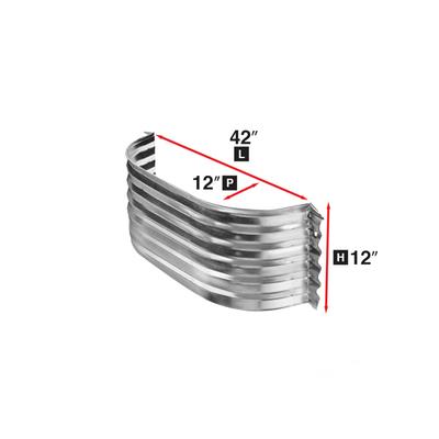 CONQUEST STEEL 42 in. x 12 in. x 12 in. Corrugated Window Well