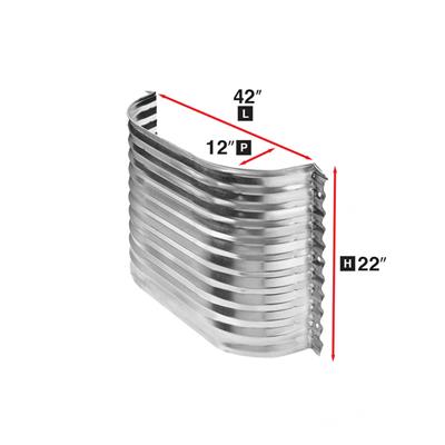 CONQUEST STEEL 42 in. x 12 in. x 22 in. Corrugated Window Well