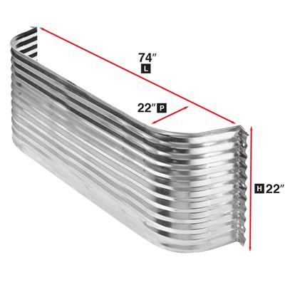 CONQUEST STEEL 74 in. x 22 in. x 22 in. Corrugated Window Well