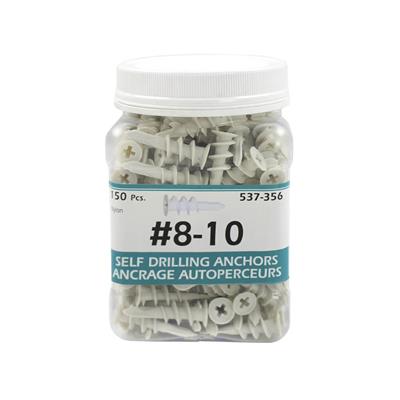 H Paulin #8-10 Nylon Self-Drilling Drywall Anchors (150-Jug)