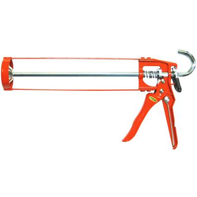 Albion B1 300mL Single 7:1 Drive Orange Metal Skeleton Cartridge Manual Caulking Sealant Gun