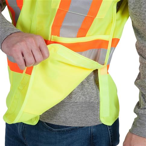 DuraDrive Men's Hi-Vis Class 2 Level 2 Tear-Away Safety Vest with Pockets