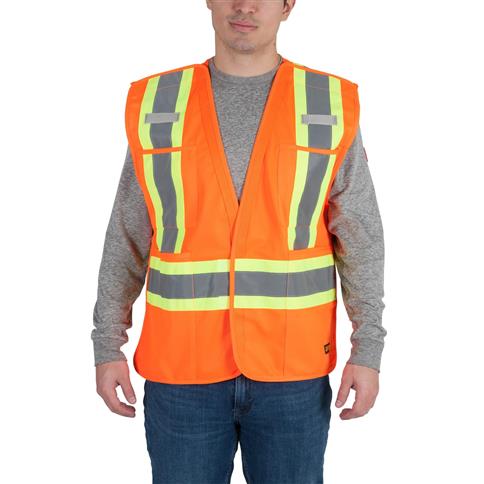 DuraDrive Men's Hi-Vis Class 2 Level 2 Tear-Away Safety Vest with Pockets