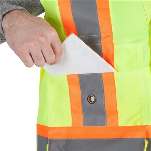 DuraDrive Men's Hi-Vis Class 2 Level 2 Surveyor Safety Vest with Pockets