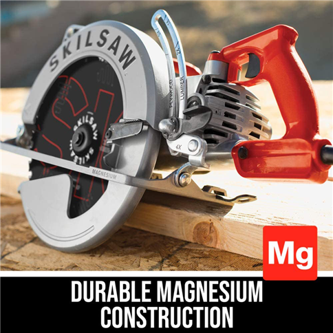 SKILSAW SPT70WM-01/22 15 Amp 10-1/4 in. Corded Magnesium SAWSQUATCH Worm Drive Circular Saw