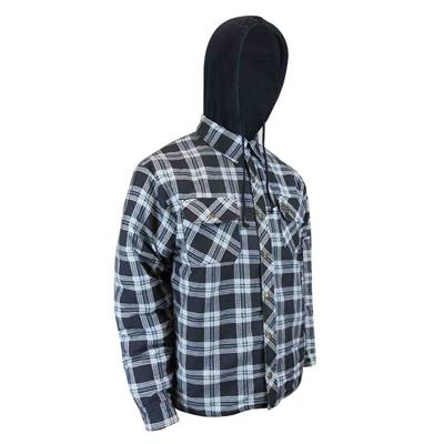Jackfield Quilted Flannel Shirt with Hood and Snap Buttons