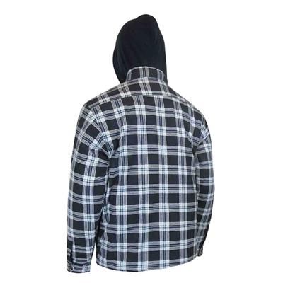 Jackfield Quilted Flannel Shirt with Hood and Snap Buttons
