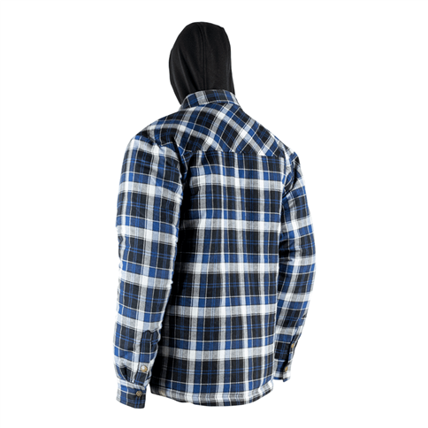 Jackfield Quilted Flannel Shirt with Hood and Snap Buttons