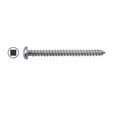 #12 3 in. Steel Tapping Screw Pan Square Socket Screws Type A (1,000 per Box)