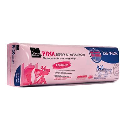 Owens Corning R-20 EcoTouch 15 in. x 47 in. x 6 in. PINK FIBERGLAS Insulation (78.3 sq. ft.)