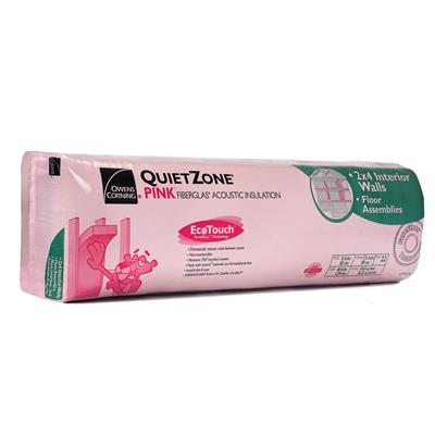 Owens Corning EcoTouch QuietZone 15 in. x 48 in. x 6 in. PINK FIBERGLAS Acoustic Insulation (80.0 sq. ft.)