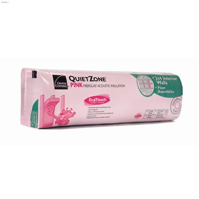 OWENS CORNING 2 in. x 4 in. Metal Stud with 16 in. Centers EcoTouch QuietZone PINK Fibreglass Walls Acoustic Batt Insulation (24 Piece - 128 sqft.)