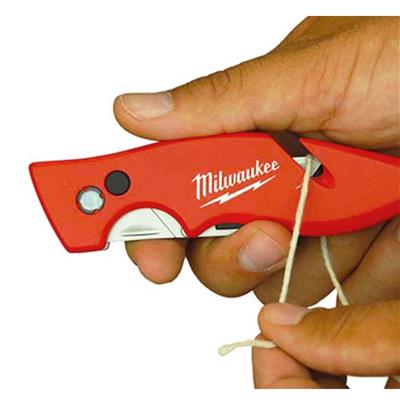 Milwaukee 48-22-1901 7-1/4 in. FASTBACK Flip Open Replaceable Blade Pocket Utility Knife with Wire Stripper and Belt Clip