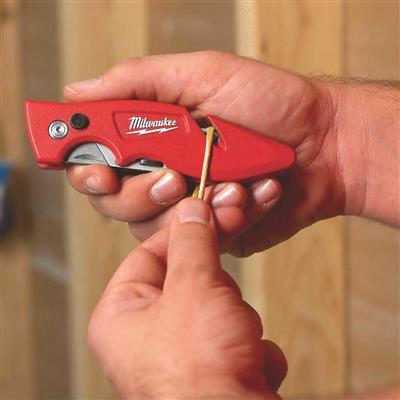 Milwaukee 48-22-1901 7-1/4 in. FASTBACK Flip Open Replaceable Blade Pocket Utility Knife with Wire Stripper and Belt Clip