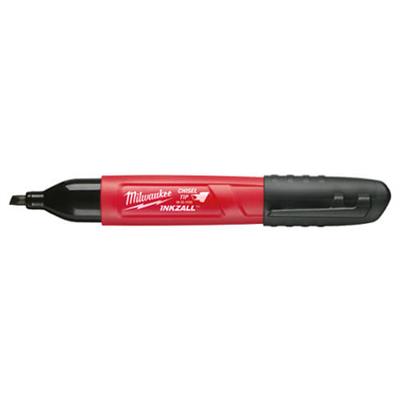 Milwaukee 48-22-3103 Black Chisel Point INKZALL Marker with Lanyard Hole & Hardhat Clip