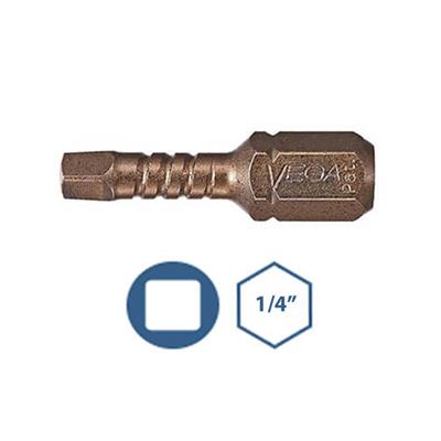 VEGA P125R1A-C2 #1 x 1 in. Square Drive Impactech Gunmetal Bronze Insert Bit (2-Pack)