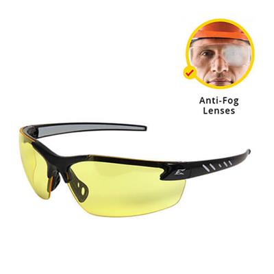 Edge DZ412VS-G2 Zorge G2 Vapor Shield Safety Glasses with Anti-Fog Yellow Lens