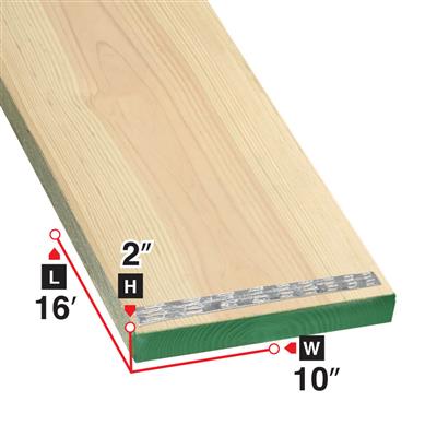 2 in. x 10 in. x 16 ft. Cleated Spruce Scaffold Plank