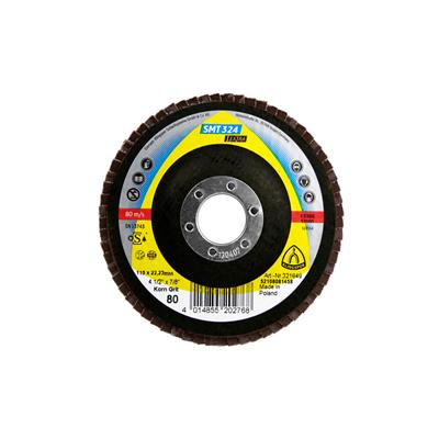 KLINGSPOR 321649 SMT 324 Extra 4-1/2 in. x 7/8 in. x 80 Grit Flat Abrasive Mop Disc For Stainless Steel And Steel