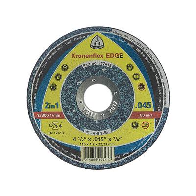 KLINGSPOR 317818 EDGE 4-1/2 in. x 0.045 in. x 7/8 in. Kronenflex Flat Cut-Off Wheel For Stainless Steel And Steel