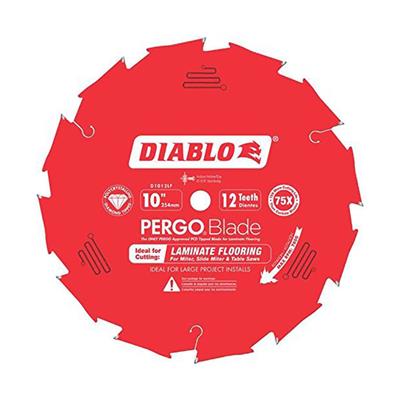 Freud Diablo D1012LFC PergoBlade 10 in. 12-Tooth Polycrystalline Diamond Tipped Laminate Flooring Saw Blade