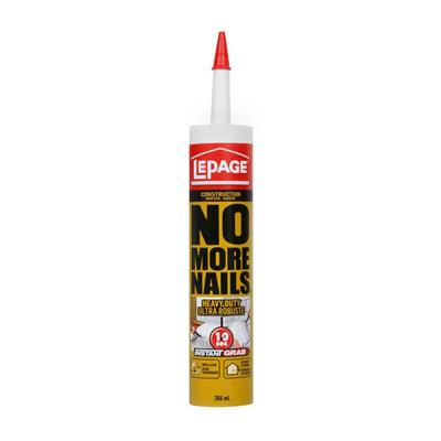 LEPAGE 2048231 266mL No More Nails Heavy Duty Instant Grab Construction Adhesive