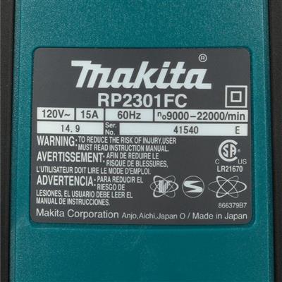 Makita RP2301FC 15 Amp 3-1/2 HP Plunge Router with Variable Speed