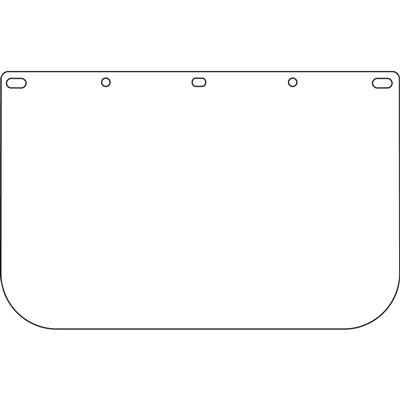 Dynamic Safety EP1015P/40 Clear Replacement Polyethylene Face Shield Accessory (Shield Only)